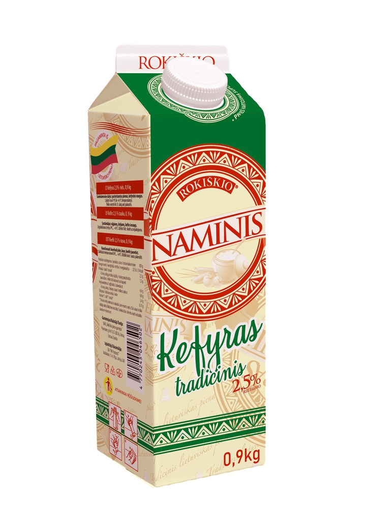 Kefyras 2.5% "Rok. Naminis"0,9kg. Elop.