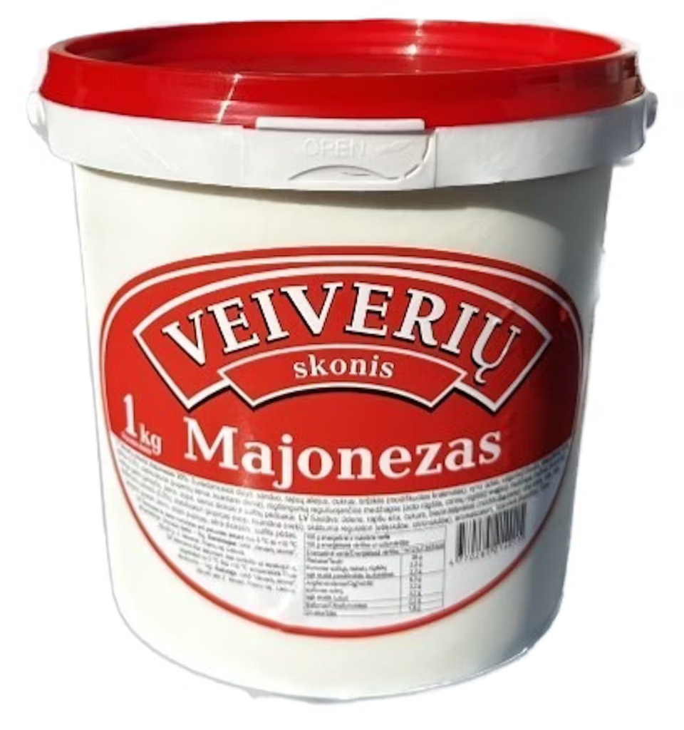 Majonezas VEIVERIŲ 35% 1kg be konservantų VS