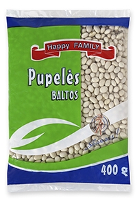 Pupelės baltos smulkios HAPPY FAMILY 400g