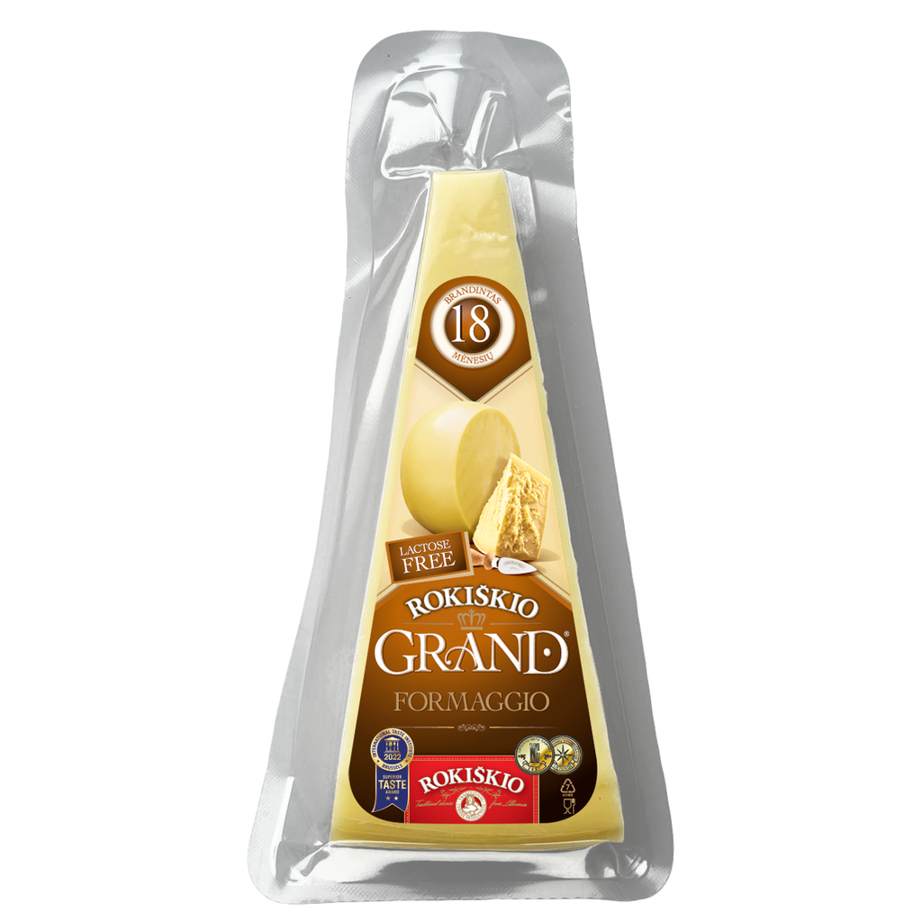 Sūris kiet. ROKIŠKIO GRAND 18mėn. brand. 37% s.m. 180g RP