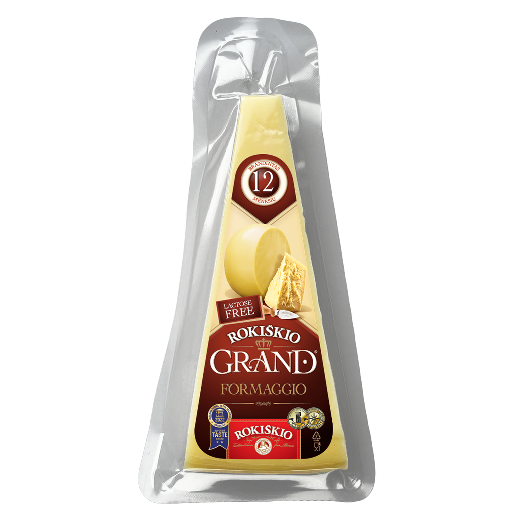 Sūris kiet. Rokiškio GRAND 37% 12mėn. nok. 180g RP