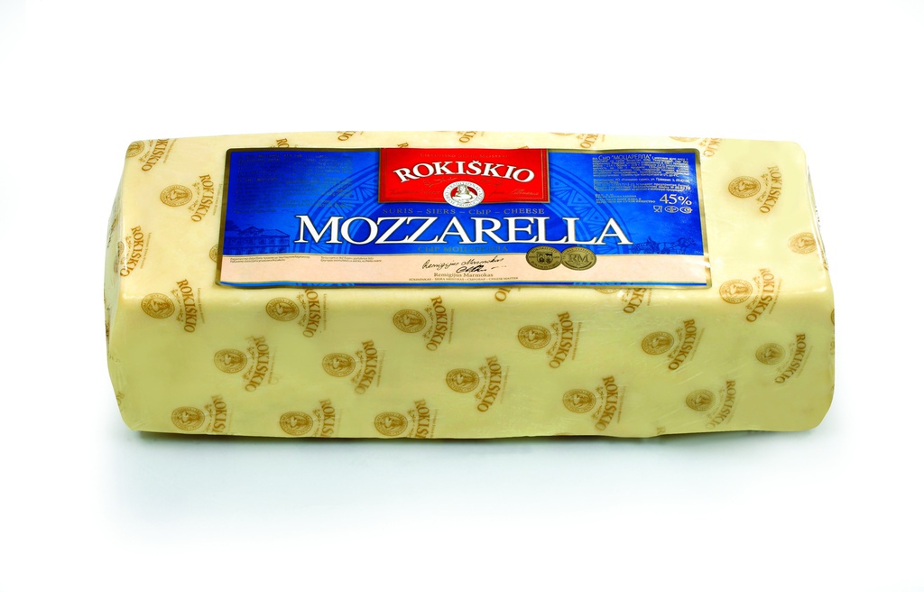 Sūris Rok.Mozzarella 45% blokas ~2,2kg ROK