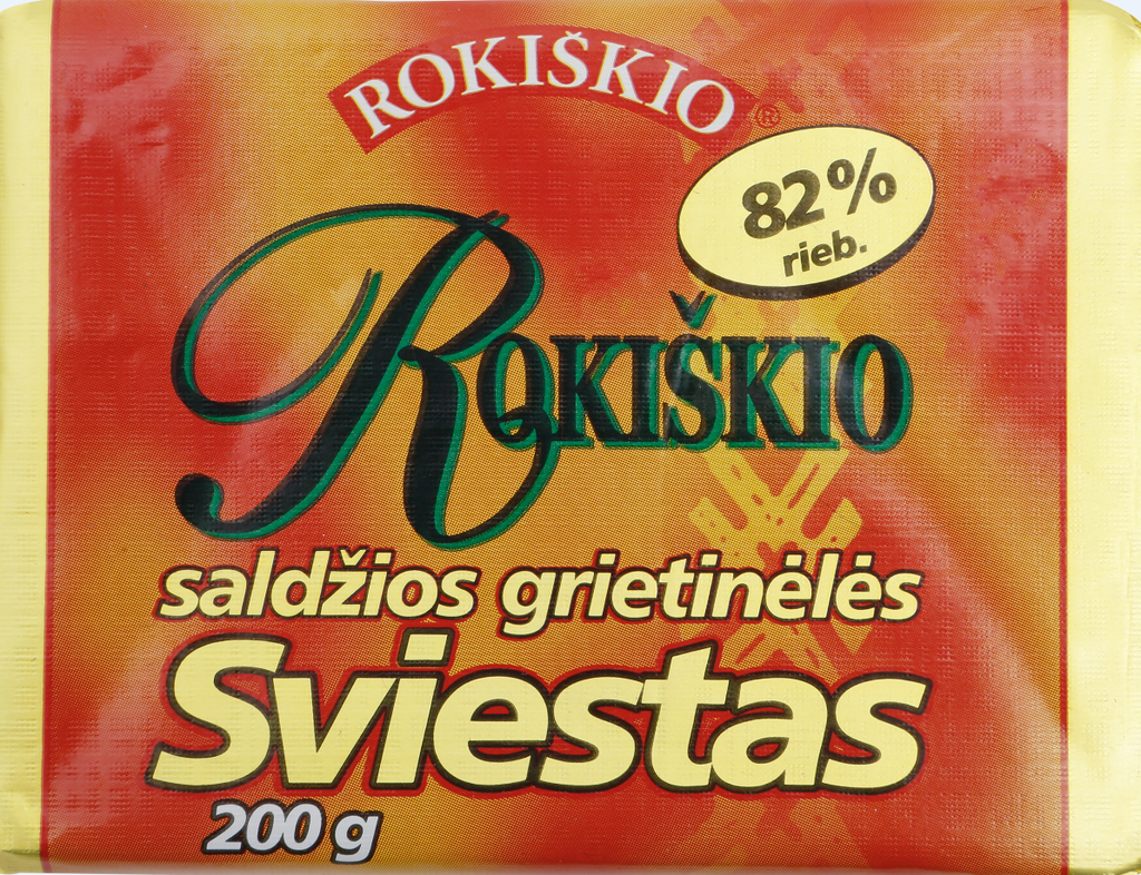 Sviestas "Rokiškio" 82% 200g RP