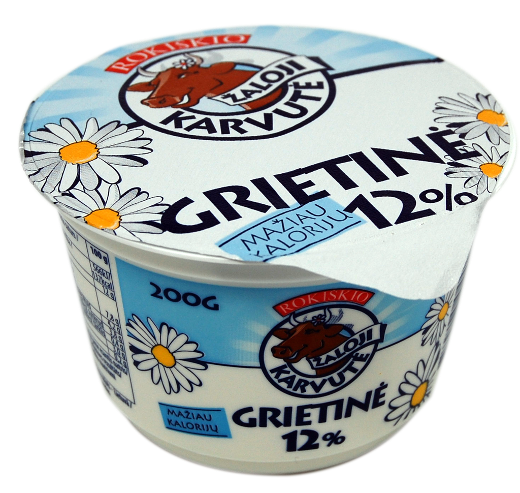 Grietinė 12% Žaloji Karvutė 200g