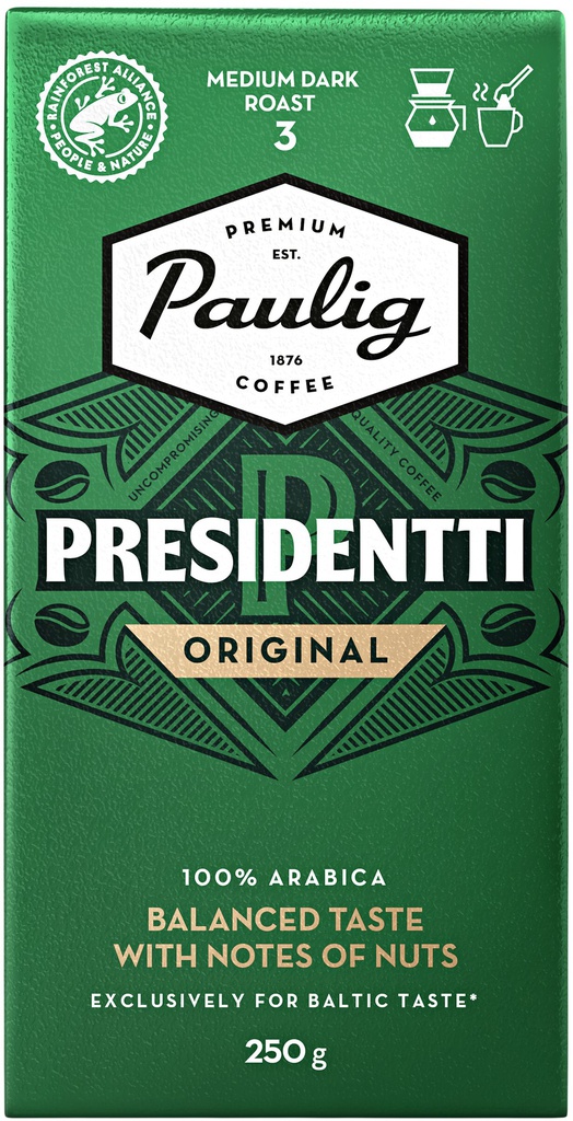 Kava PAULIG President natūrali malta 250g