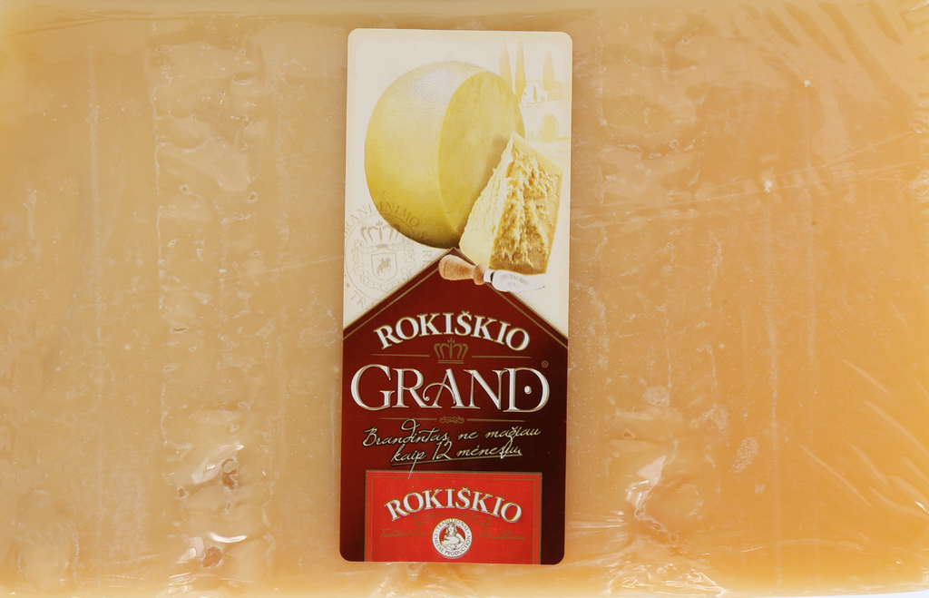 Sūris kietasis ROKIŠKIO GRAND 37% sver. vak. ~1,65 kg RP
