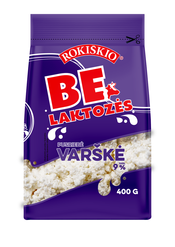 Varškė 9% Rok.BE laktozės 400gr. R.P.