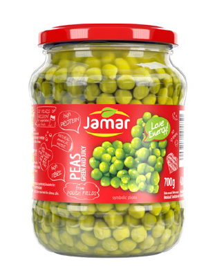 Konservuoti žirneliai Jamar, (700/420g) LMD