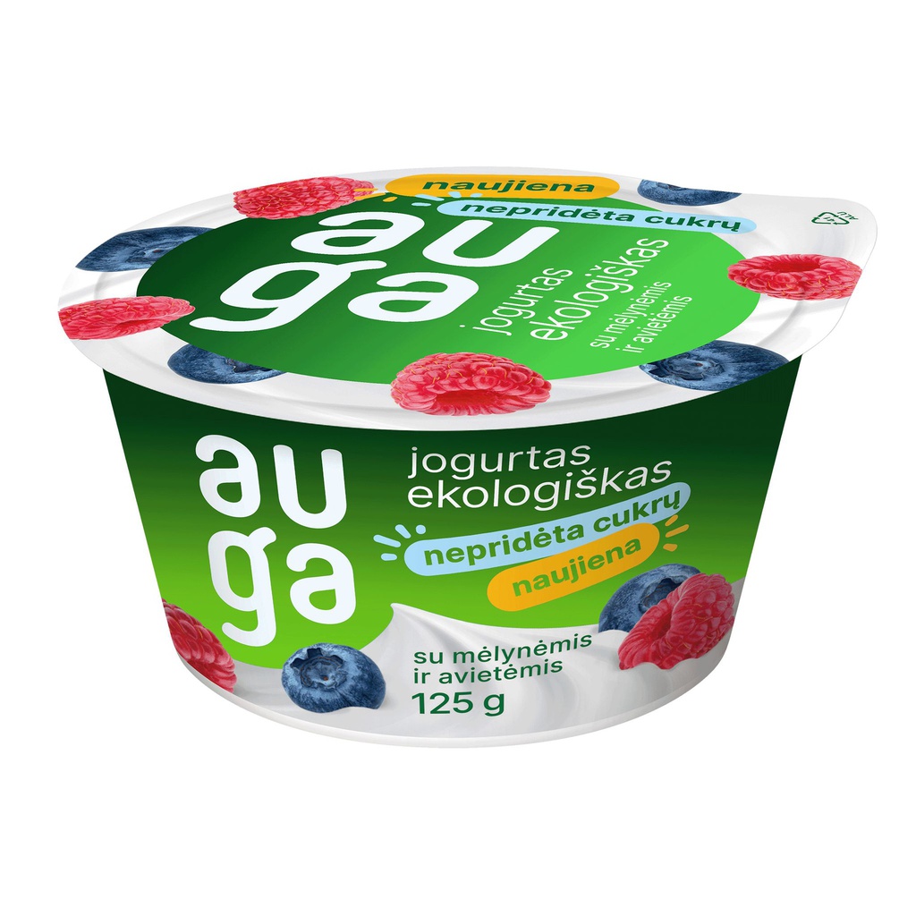 Eko jogurtas "Auga" su abrik. ir brašk. 4,3% rieb. 125g (kopija)