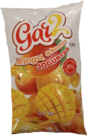 Jogurtas geriamas GAR2 mangų sk. 2,5% 800g RVN