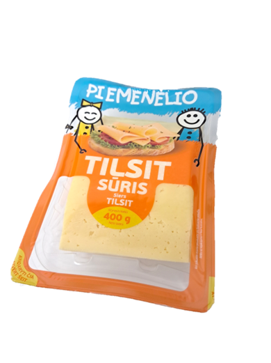 Sūris fermen. "Tilsit" raikytas r.s.m 45% 400g